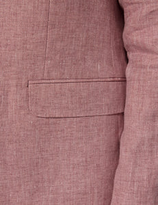 Mens Linen Suit For Beach Wedding - Summer Suit in Pink