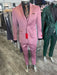 Men’s Pink 3-Piece Slim Fit Suit – Formal Wedding and Prom Outfit with Vest