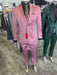 Men’s Pink 3-Piece Slim Fit Suit – Formal Wedding and Prom Outfit with Vest