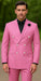 Pink Pinstripe Suit - Double Breasted Suit - Summer Suit