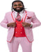 Pinstripe Tuxedo - White and Red Pinstirpe Suit - Wedding Groom Suit Trim Collar Two Toned