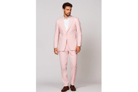 Men'S 2 Button Pinstripe Pink Cheap Priced Designer Fashion Dress Casual Blazer For Men On Sale Blazer