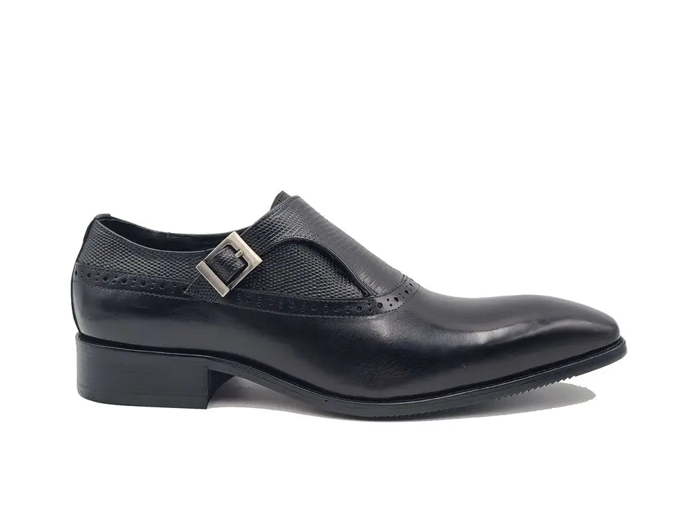 Carrucci Plain Toe Single Monk Loafer