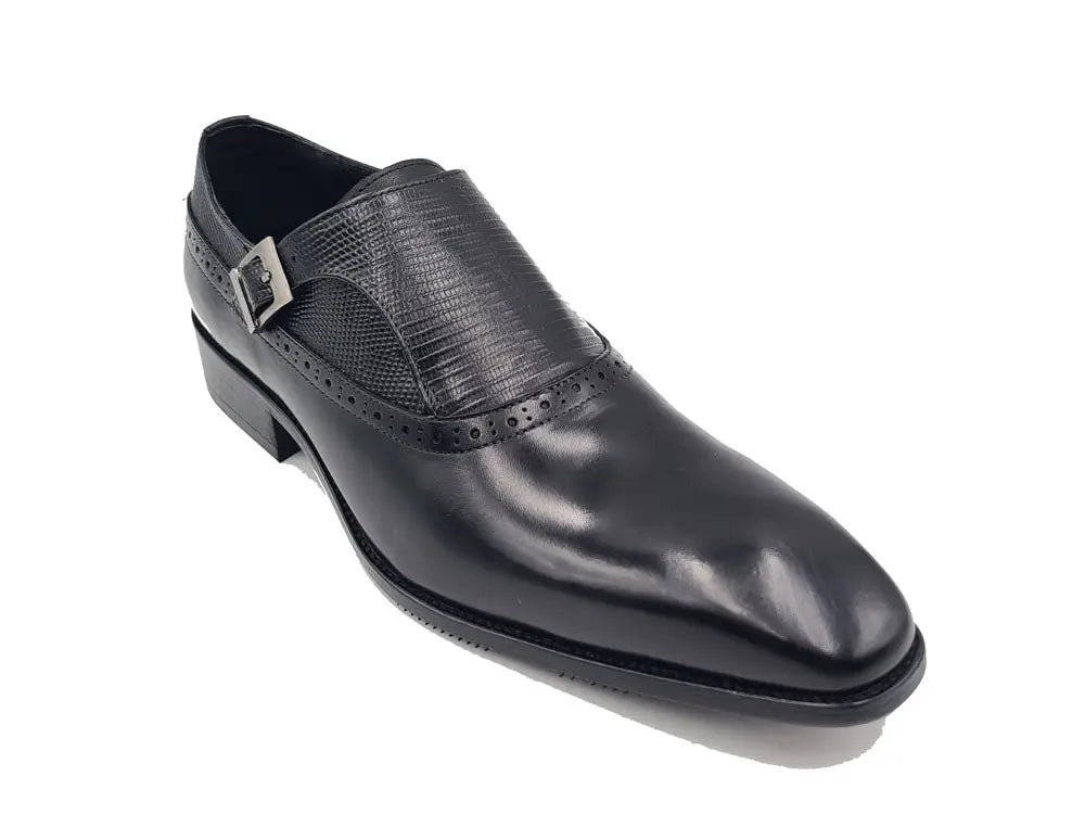 Carrucci Plain Toe Single Monk Loafer