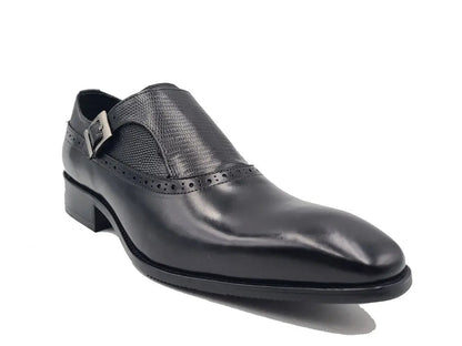 Carrucci Plain Toe Single Monk Loafer