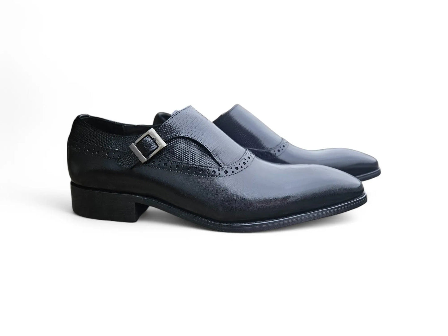 Carrucci Plain Toe Single Monk Loafer
