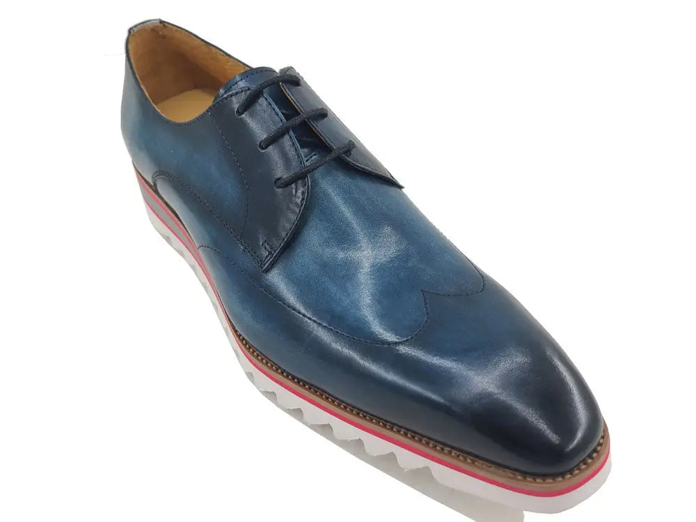 Carrucci Plain Toe Wing-tip Stitching Blucher style Oxford