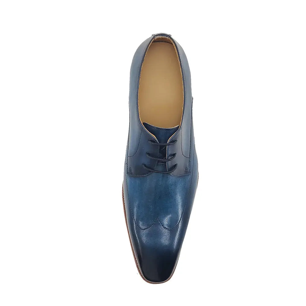 Carrucci Plain Toe Wing-tip Stitching Blucher style Oxford