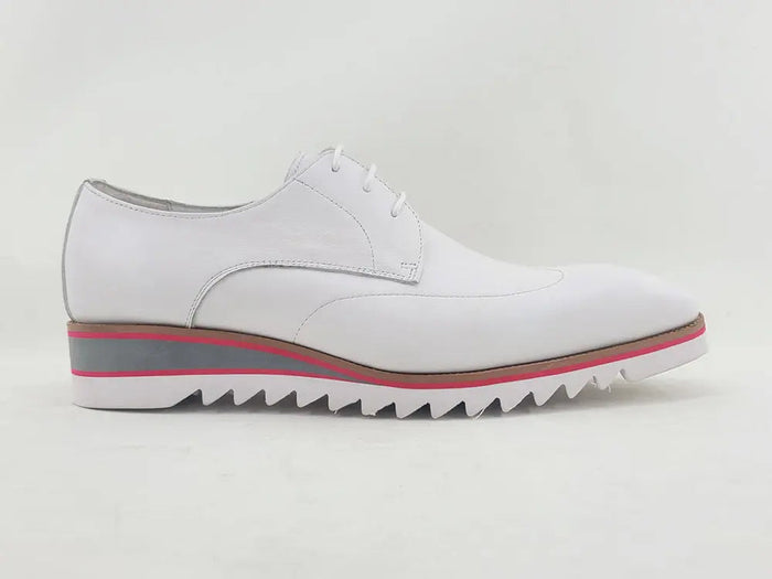 Carrucci Plain Toe Wing-tip Stitching Blucher style Oxford