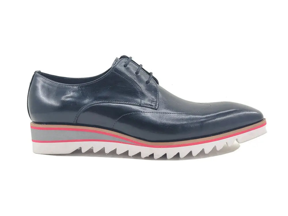 Carrucci Plain Toe Wing-tip Stitching Blucher style Oxford