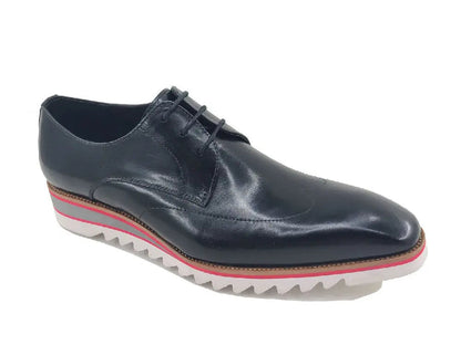 Carrucci Plain Toe Wing-tip Stitching Blucher style Oxford
