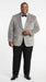 Men's Platinum Velvet Dinner Jacket with Satin Shawl Lapel | Formal Wedding Prom Blazer
