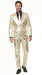 Shiny Metallic Party Champagne Suit