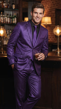 Shiny Metallic Party Blue Suit