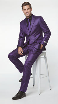 Shiny Metallic Party Blue Suit