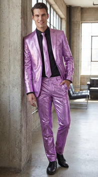 Shiny Metallic Party Lavender Suit