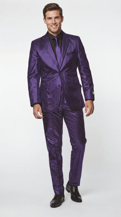 Shiny Metallic Party Blue Suit