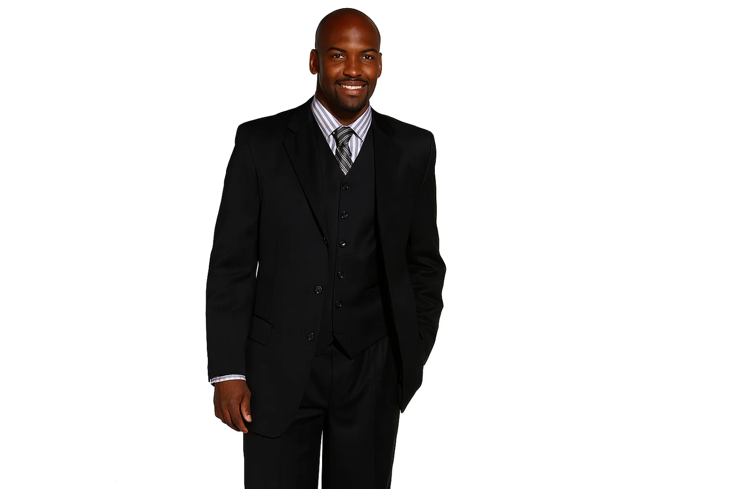 Men's High High Vested 3 Piece Dress three piece suit Pleated Pants Business Suits Clearance Sale  Available in 2 or Three ~ 3 Buttons Style Regular Classic Cut