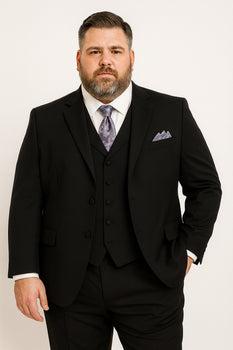 Men's Plus Suits For Big and Tall Suit Guys Solid Black 36 Short Men's Plus Suits For Big and Tall Suit Guys Solid Black 36 Short
