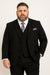 Cheap Plus Size Suits For Men - Big and Tall Suit For Big Guys Solid Black