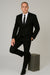 Poly Slim Fit Black Men'S Skinny Tapered Leg Lower Rise Pants Tuxedo
