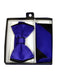 Men's Polyester Black/Purple Satin dual colors classic Bowtie with hankie - Men's Neck Ties - Mens Dress Tie - Trendy Mens Ties