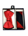 Men's Polyester Black/Red Satin dual colors classic Bowtie with hankie - Men's Neck Ties - Mens Dress Tie - Trendy Mens Ties