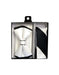 Men's Polyester White/Black Satin dual colors classic Bowtie with hankie - Men's Neck Ties - Mens Dress Tie - Trendy Mens Ties