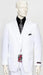 Poplin Fabric Pacelli 3pc White Suit CAMERON-10015 Classic Fit Pleated Pants Athletic Cut