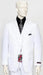 Poplin Fabric Pacelli 3pc White Suit CAMERON-10015 Classic Fit Pleated Pants Athletic Cut