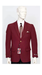 Poplin Fabric Pacelli Solid 2 Button Burgundy Blazer BLAIR-70006