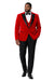 Mens Designer Velvet Tuxedo Jacket in Red