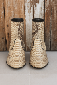 Mens Python Snakeskin Ankle Boots