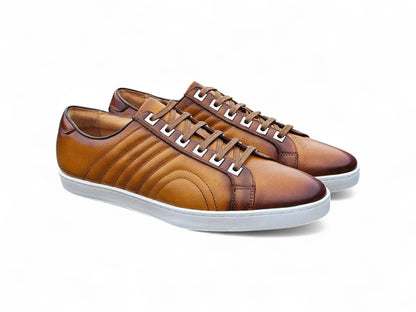 Carrucci Primo Hand Burnished Leather Sneakers