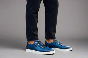 Carrucci Primo Hand Burnished Leather Sneakers