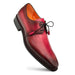 Mezlan Men's Principe Derby Shoes – Burgundy & Rust Patina Leather (Size 11)