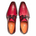 Mezlan Men's Principe Derby Shoes – Burgundy & Rust Patina Leather (Size 11)