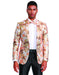 Mens Paisley Shawl Prom Tuxedo Blazer in Peach