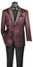 Prom Suit - Burgundy - Paisley Floral Tuxedo - Wedding Groom Suit