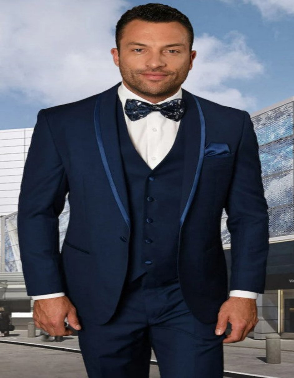Mensusa Blue Prom Suit - Blue Homecoming Outfits For Guys One Button Prom Tuxe ...