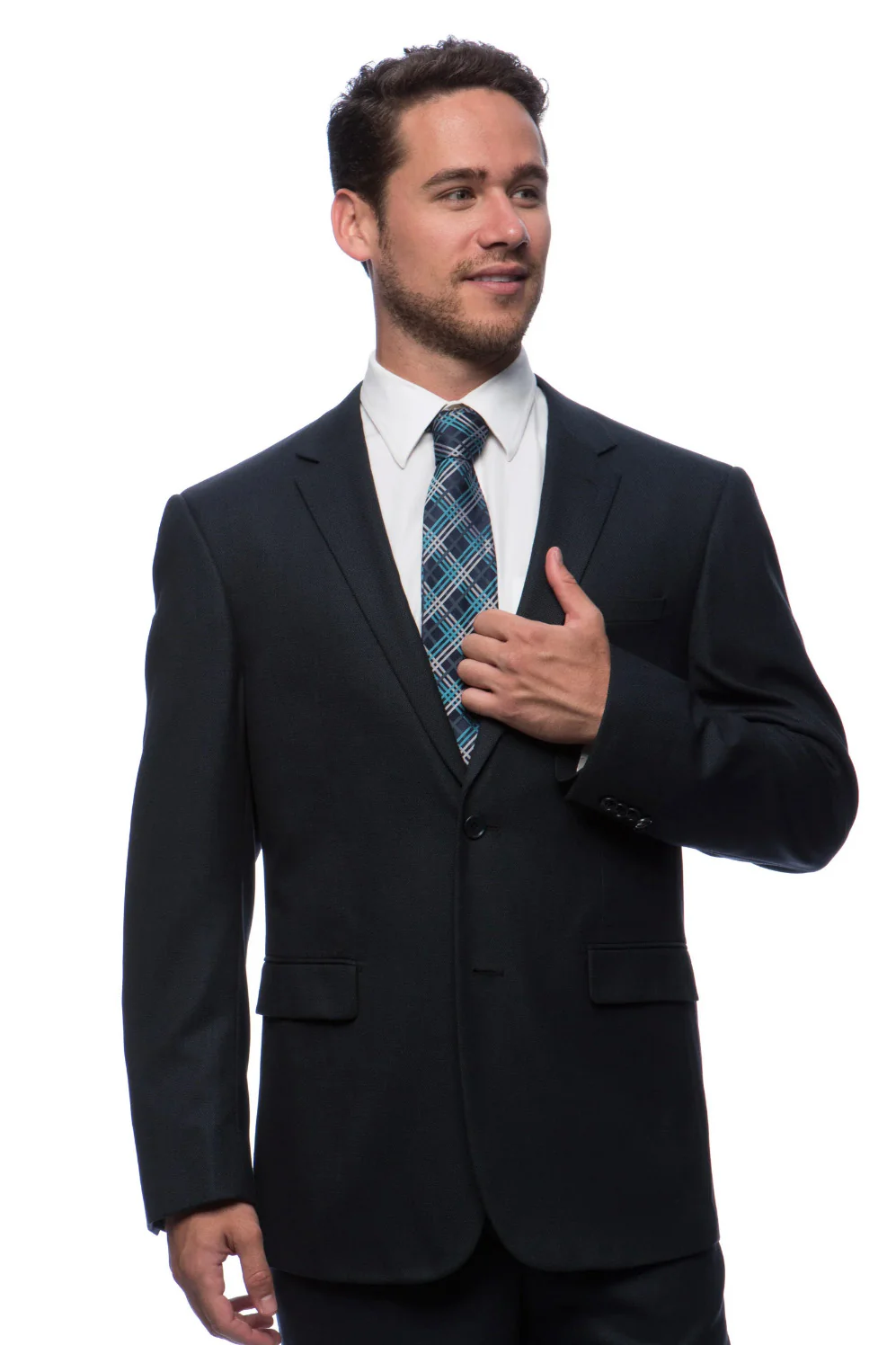 Prontomoda Birdseye Navy Suit Modern Fit