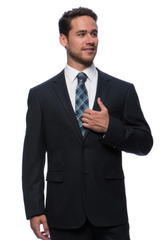 Prontomoda Birdseye Navy Suit Modern Fit