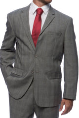 Prontomoda Glen Plaid Grey Suit Modern Fit