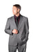 Prontomoda Sharkskin Medium Grey Suit