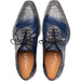 Mezlan Men's Pueblo Bi-Tonal Exotic Oxford Shoes – Pearl Grey & Blue Leather