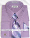 Purple Colorful Men'S Gingham Dress Shirt