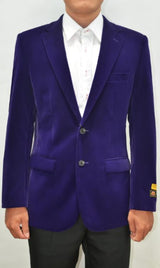 Purple Mens Big and Tall Velvet Blazer - Velvet Sport Coat