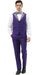Purple Prom Tuxedo - Perfect Wedding Suit Vested Rhinestone sequin Lapelled