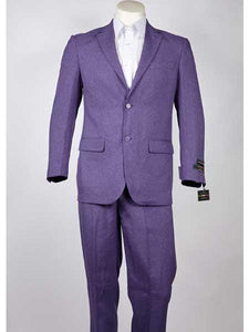 Men's Purple 2 Button Slim Fit Suit