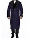 Mens Overcoat Mens Purple 3 Buttons Dress Coat - Three Quarter 34 inch length